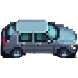 car driving on a dark road at night with stars emoji