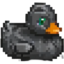 black rubber duckie emoji