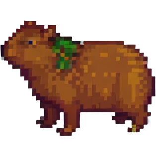 full body capibara pixel art emoji