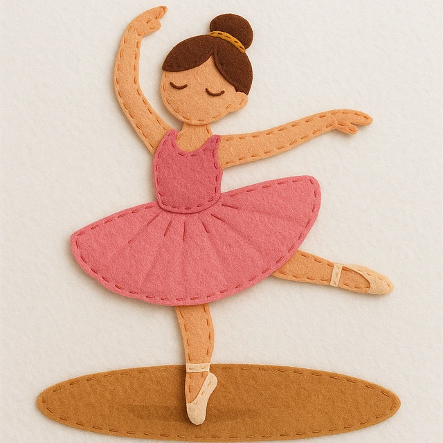 Soft-textured ballerina mid-spin on a stage.