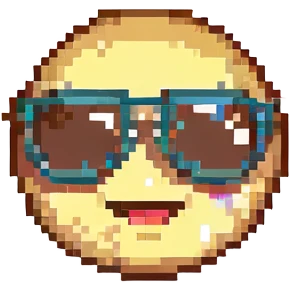 A happy face with sunglasses emoji