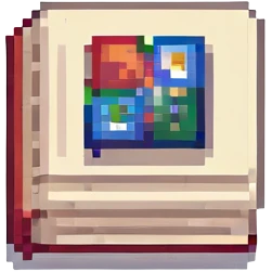 pixel art style, book theme emoji