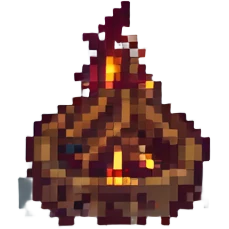 a campfire with logs emoji