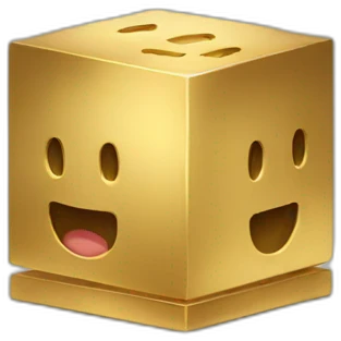 gold cube emoji