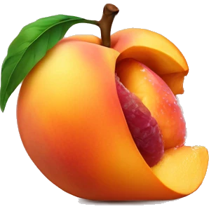 eating a wet juicy peach  emoji