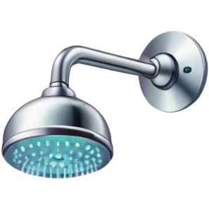 Pink glittery full shower with shower head and wall  emoji