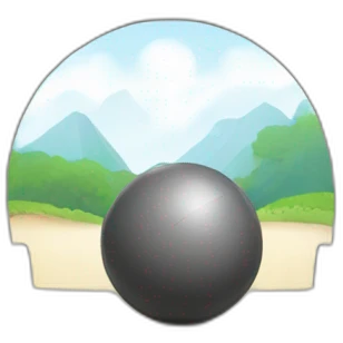 pétanque boule in a tunnel emoji