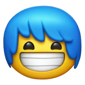 blue mm's smile sticker