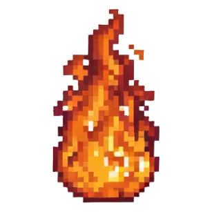 fire covering the entire screen sticker