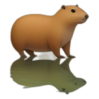 Capybara un a lake sticker