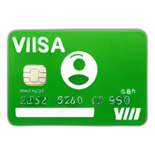 Visa green bank card sticker