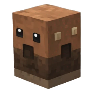 Minecraft dirt block 2d sticker