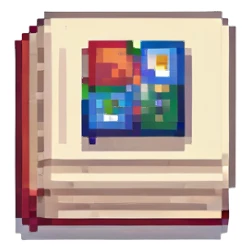 pixel art style, book theme sticker