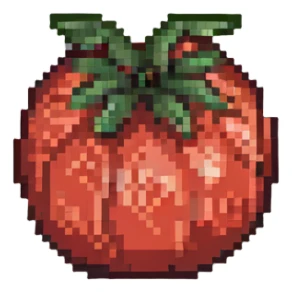 tomato in pixel art style sticker