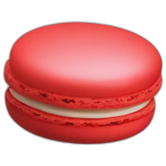 macaron with colors of ladybug emoji