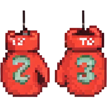 красные боксерские перчатки с надписью "23", no background emoji