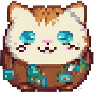 bongo cat, pixel art style, vibrant colors emoji