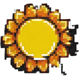 sunshine pixel art style emoji