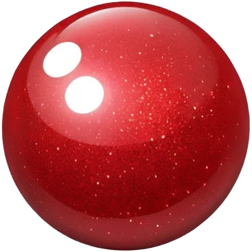 glitter bolinha vermelha pequena emoji