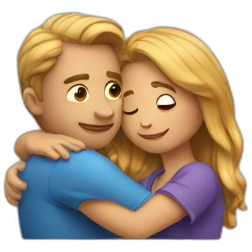 A couple hug emoji