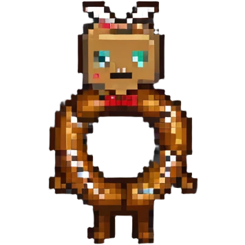 man dressed as a pretzel snack emoji