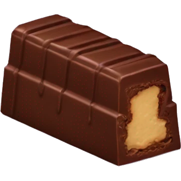 Chocolate bar with a little bite on its left  emoji