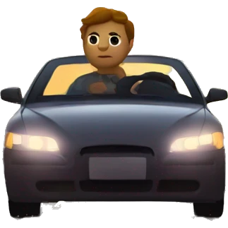 Konstantin driving off into the sunset emoji