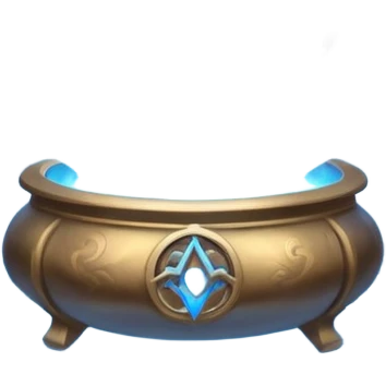 magical object blue magic mist swirl around with ancient symbol emoji