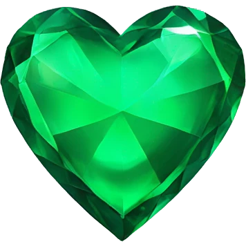 Emerald green heart emoji