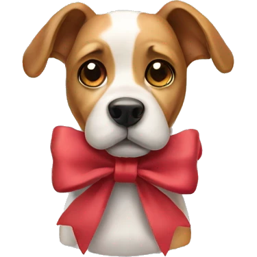 Dog with a bow  emoji
