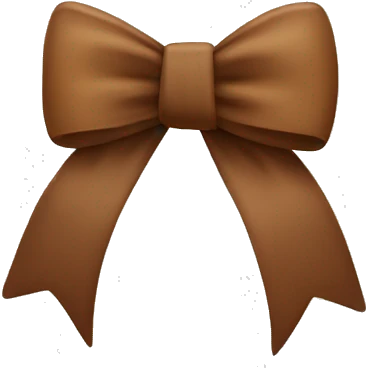 Brown bow  emoji