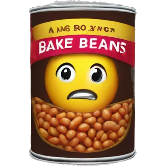 Tin of baked beans in a shop emoji