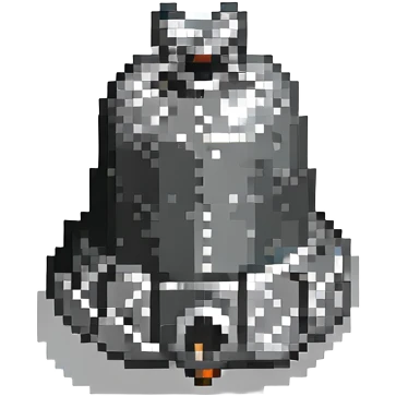 Recreate the bell icon in the exact same pixel art style, preserving the pixelated black outline and simple shape, with a transparent background. emoji