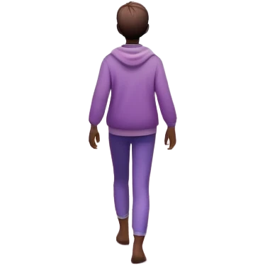 A small figure walks back across a foggy bridge, holding soft pink and purple orbs in each hand—symbolizing compassion and forgiveness. A gentle heart aura trails behind them, showing healing in motion. emoji