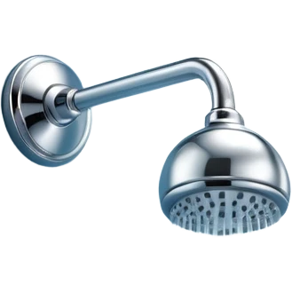 3D render of a modern shower head spraying water, minimal background, Pixar style, soft lighting, clean bathroom chrome aesthetic, slightly playful


 emoji