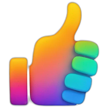 thumps up in gradient emoji