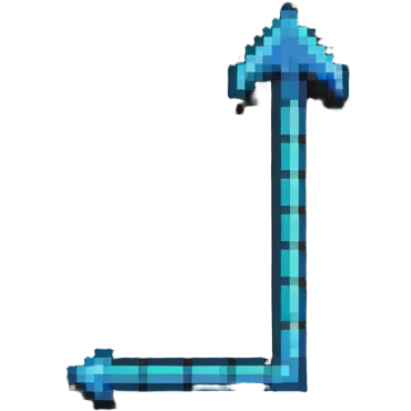 Pixel art downward pointing arrow emoji