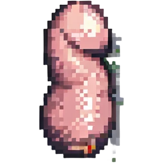 pixel art of a penis emoji