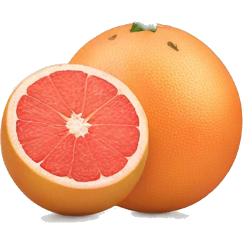 Two Grapefruit with leaves emoji