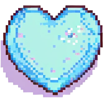 cute heart pixel art style no background emoji