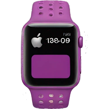 Apple watch with plum sport band emoji