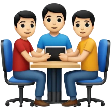 In a meeting signage emoji