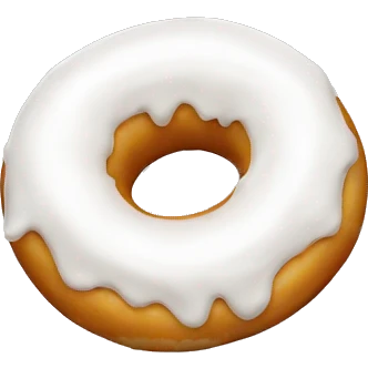 White Donut with hair on it emoji