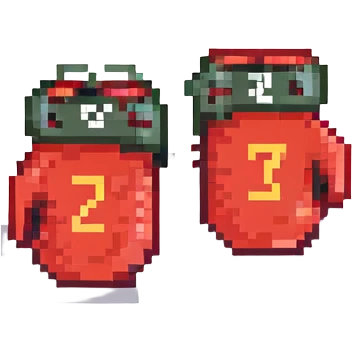 красные боксерские перчатки с надписью "23", no background emoji