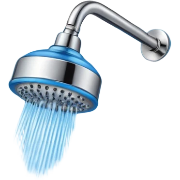 blue shower head emoji