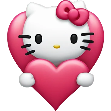 hello kitty heart emoji