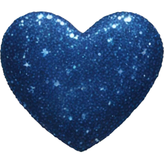 sparkly navy heart emoji