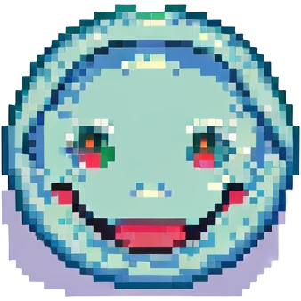 smiling face, pixel art style emoji