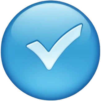 Blue check mark emoji