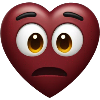 Dark red heart emoji